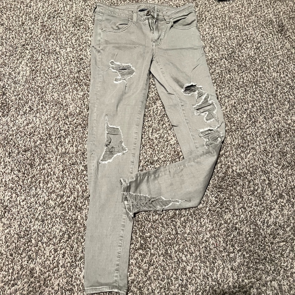 American Eagle Army Green Skinnies